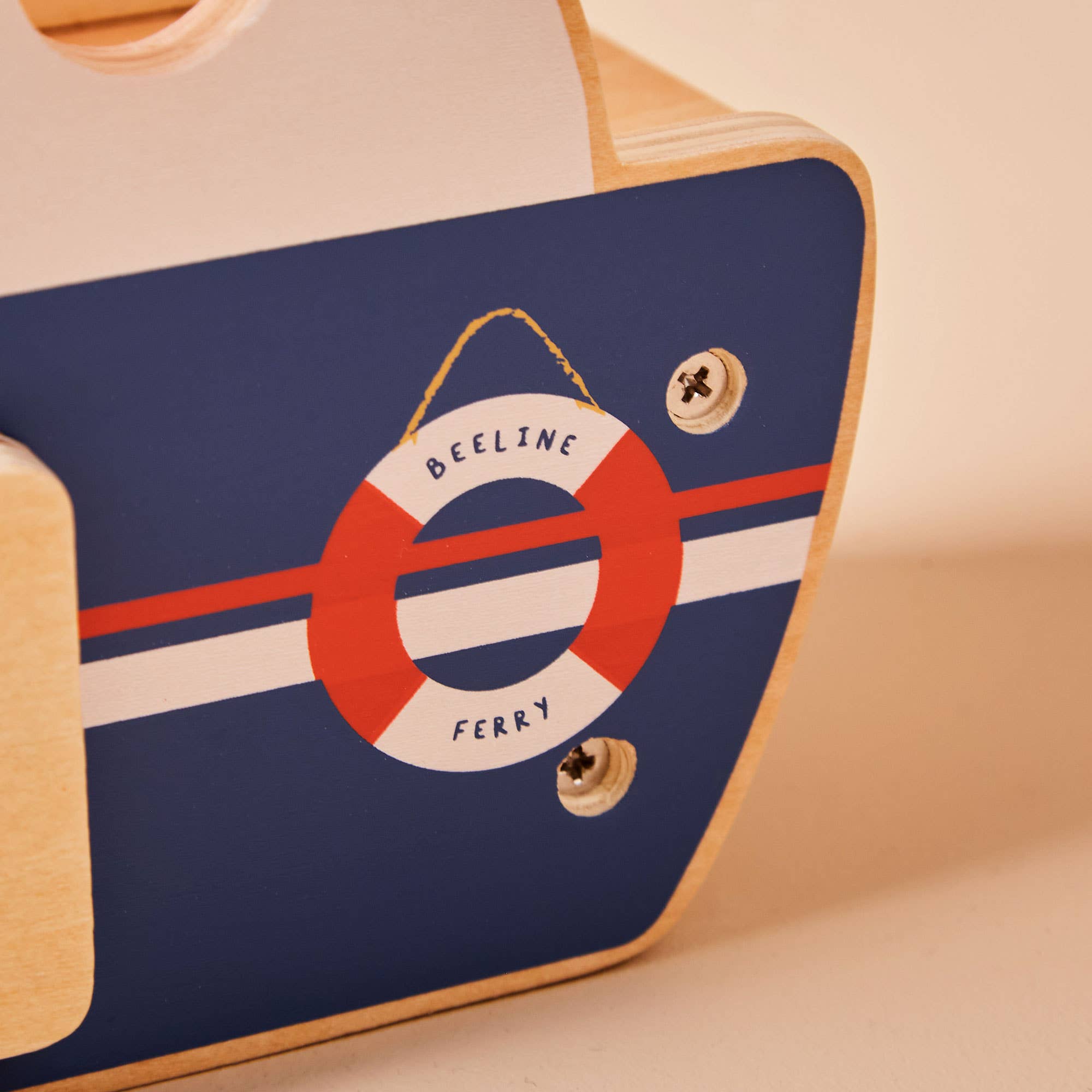 Just Bee Kids Wooden Ferry Toy Playset with Cars FSC